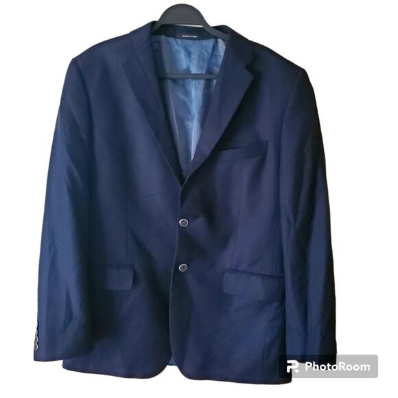 Loro PIana & Co Italy for Saks Fifth Avenue Navy Wool Blazer - Picture 1 of 11